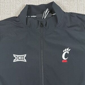Under Armour Men's Large Cincinnati Bearcats Black XII Big 12 Half Zip Pullover